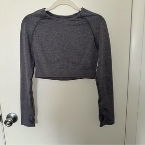 Grey Workout Crop Top - XL